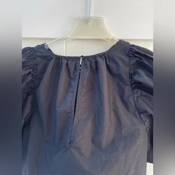 Free People Bardot Blouse 
Black Puff Sleeve - Picture 9 of 9